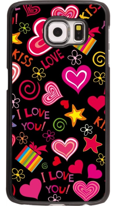 Samsung Galaxy S6 Case Hülle - Valentine 2023 love symbols