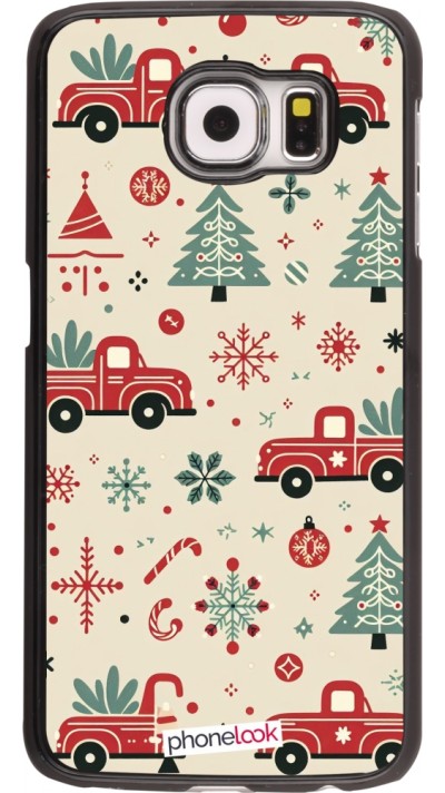 Samsung Galaxy S6 Case Hülle - Weihnachten 2024 Lkw Tanne