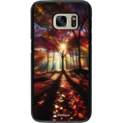 Samsung Galaxy S7 Case Hülle - Herbstlicher goldener Glanz