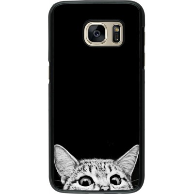 Hülle Samsung Galaxy S7 - Cat Looking Up Black