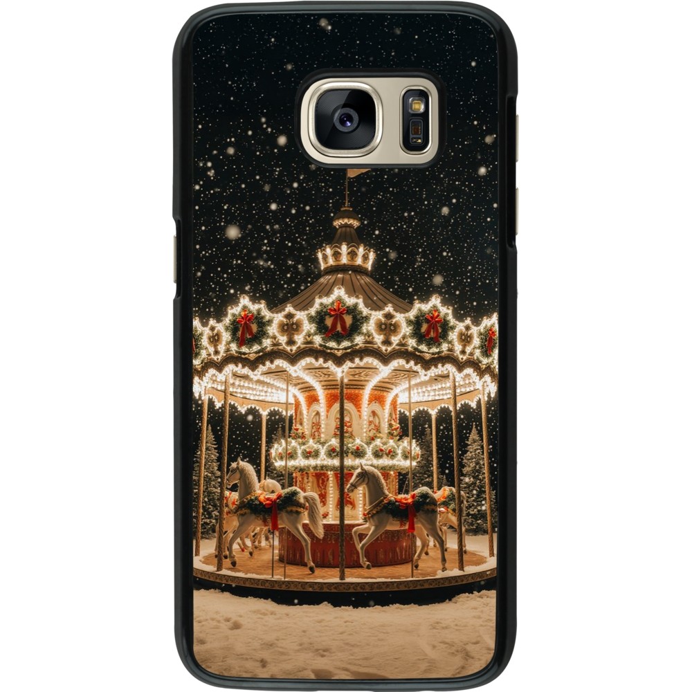 Samsung Galaxy S7 Case Hülle - Christmas 25 Carousel