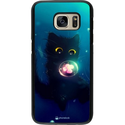 Hülle Samsung Galaxy S7 - Cute Cat Bubble