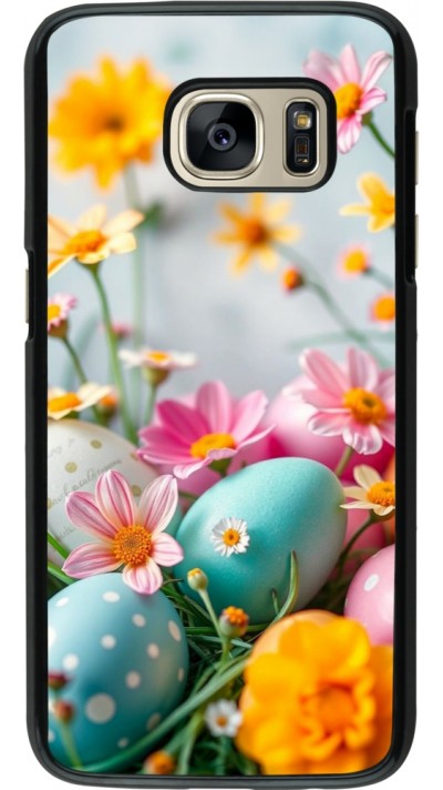 Samsung Galaxy S7 Case Hülle - Easter 2026 Eggs with flowers
