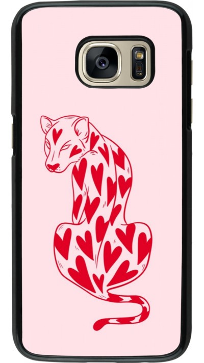 Samsung Galaxy S7 Case Hülle - Leopard with hearts 2026