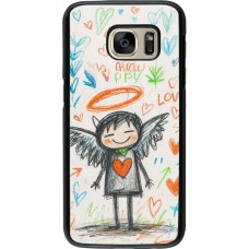 Samsung Galaxy S7 Case Hülle - Little Angel Sketch Love