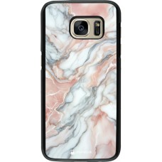 Samsung Galaxy S7 Case Hülle - Rosa Leuchtender Marmor