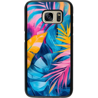 Samsung Galaxy S7 Case Hülle - Palms Blue