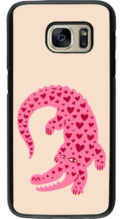 Samsung Galaxy S7 Case Hülle - Pink crocodile 2026