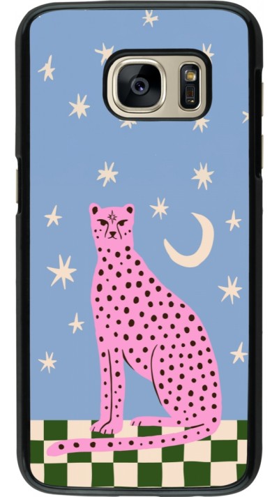 Samsung Galaxy S7 Case Hülle - Pink leopard with stars 2026