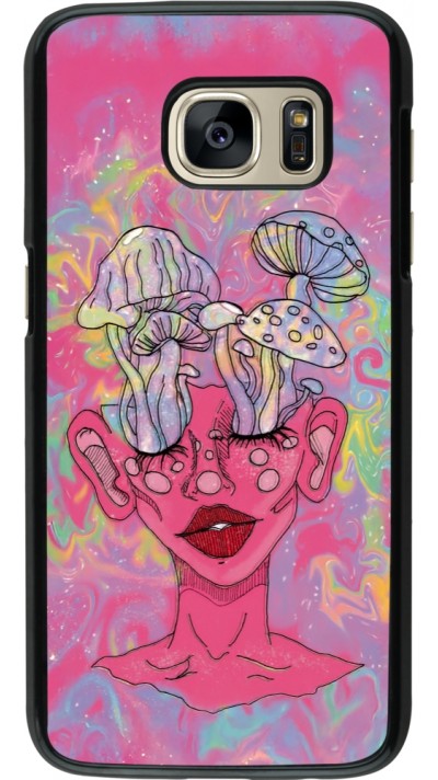 Coque Samsung Galaxy S7 - Psychedelic pink mushroom