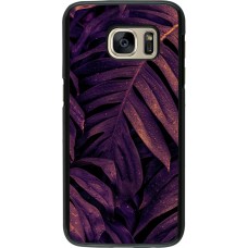 Samsung Galaxy S7 Case Hülle - Purple Light Leaves