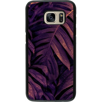Samsung Galaxy S7 Case Hülle - Purple Light Leaves