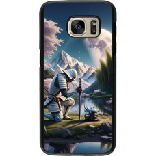 Samsung Galaxy S7 Case Hülle - Samurai Katana Mond