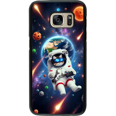 Samsung Galaxy S7 Case Hülle - VR SpaceCat Odyssee