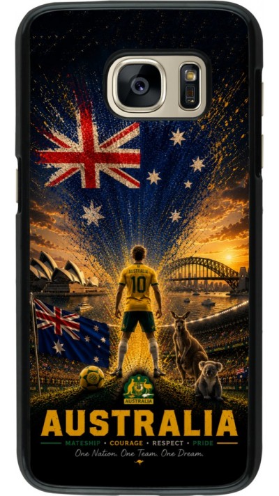 Samsung Galaxy S7 Case Hülle - Fussball Australien splash 2026