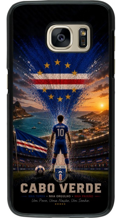 Samsung Galaxy S7 Case Hülle - Fussball Kap Verde splash 2026