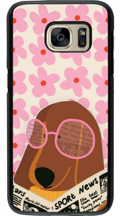 Samsung Galaxy S7 Case Hülle - Dog with newspaper Spring 2026