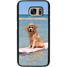 Samsung Galaxy S7 Case Hülle - Summer Dog on Paddle