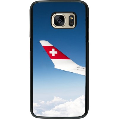 Samsung Galaxy S7 Case Hülle -  Schweizer Nationalfeiertag Sky Swiss Flag