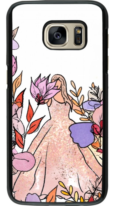 Samsung Galaxy S7 Case Hülle - Taylor Swift Sketch - White