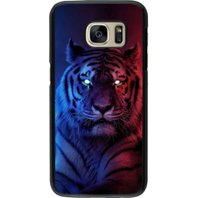 Hülle Samsung Galaxy S7 - Tiger Blue Red