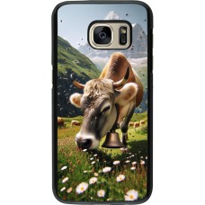 Samsung Galaxy S7 Case Hülle - Kuh Berg Wallis