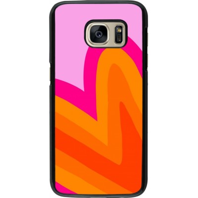 Samsung Galaxy S7 Case Hülle - Valentine 2024 heart gradient