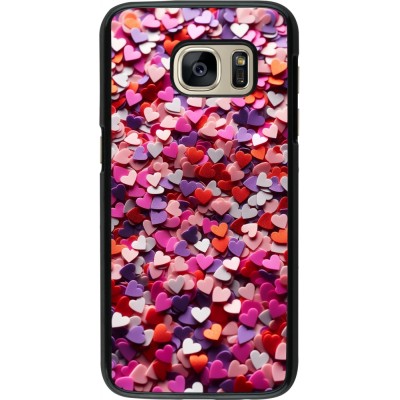 Samsung Galaxy S7 Case Hülle - Valentin 2025 Konfetti