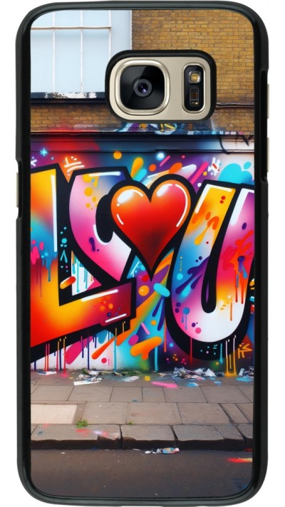Samsung Galaxy S7 Case Hülle - Valentin 2025 Liebe U Tag