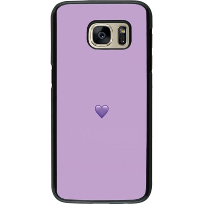 Samsung Galaxy S7 Case Hülle - Valentine 2023 purpule single heart