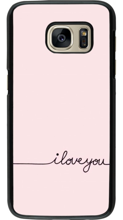 Samsung Galaxy S7 Case Hülle - Valentine 2023 i love you writing