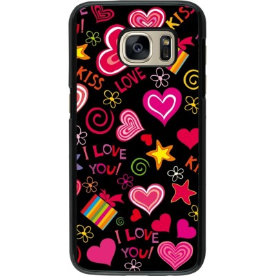 Samsung Galaxy S7 Case Hülle - Valentine 2023 love symbols