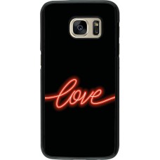 Samsung Galaxy S7 Case Hülle - Valentine 2023 neon love