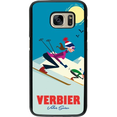 Samsung Galaxy S7 Case Hülle - Verbier Ski Downhill