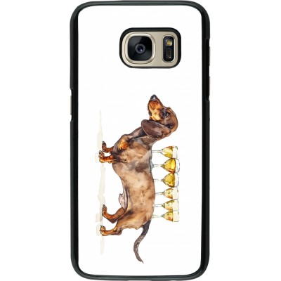 Samsung Galaxy S7 Case Hülle - Wine Teckel
