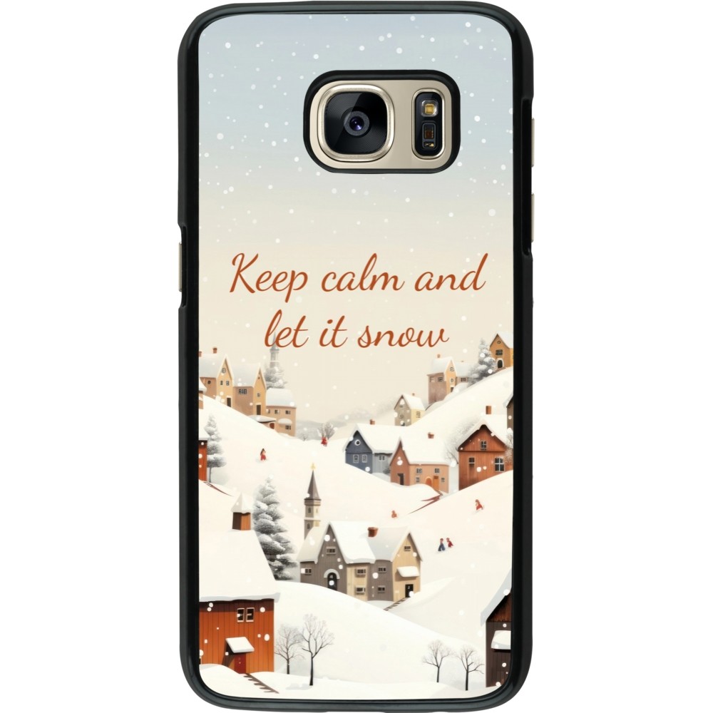 Samsung Galaxy S7 Case Hülle - Winter 25 Winter Keep calm and let it snow