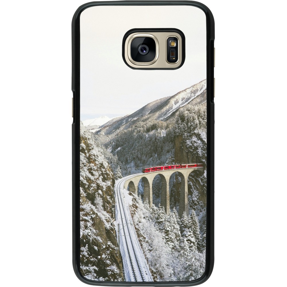 Samsung Galaxy S7 Case Hülle - Winter 25 Winter polar express