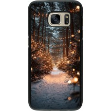 Samsung Galaxy S7 Case Hülle - Winter 25 Winter snowy road