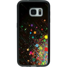 Hülle Samsung Galaxy S7 - Silikon schwarz Abstract bubule lines