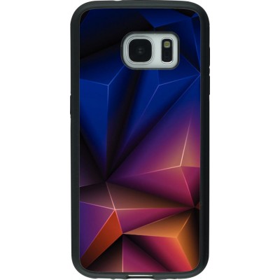 Hülle Samsung Galaxy S7 - Silikon schwarz Abstract Triangles 
