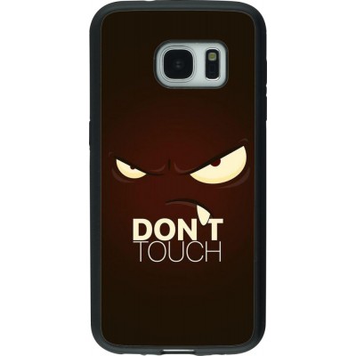 Hülle Samsung Galaxy S7 - Silikon schwarz Angry Dont Touch
