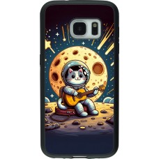 Samsung Galaxy S7 Case Hülle - Silikon schwarz AstroKatze RockMond