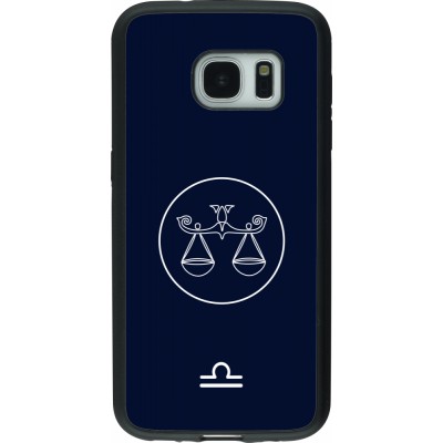 Samsung Galaxy S7 Case Hülle - Silikon schwarz Astrologie Waage