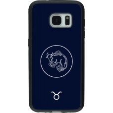 Samsung Galaxy S7 Case Hülle - Silikon schwarz Astrologie Stier
