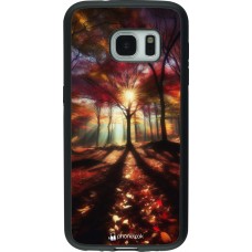 Samsung Galaxy S7 Case Hülle - Silikon schwarz Herbstlicher goldener Glanz