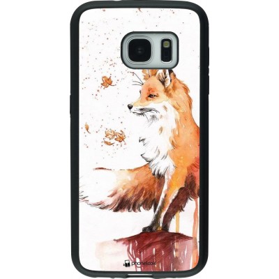 Hülle Samsung Galaxy S7 - Silikon schwarz Autumn 21 Fox