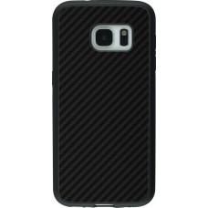 Hülle Samsung Galaxy S7 - Silikon schwarz Carbon Basic