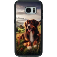 Samsung Galaxy S7 Case Hülle - Silikon schwarz Hund Land Schweiz
