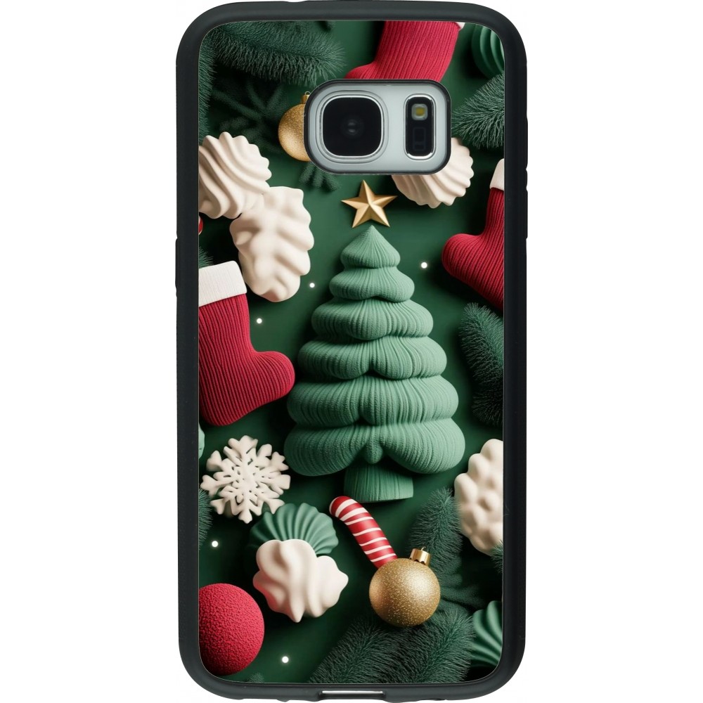 Samsung Galaxy S7 Case Hülle - Silikon schwarz Christmas 25 Christmas textiles