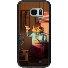 Samsung Galaxy S7 Case Hülle - Silikon schwarz Dancing frog DTMF